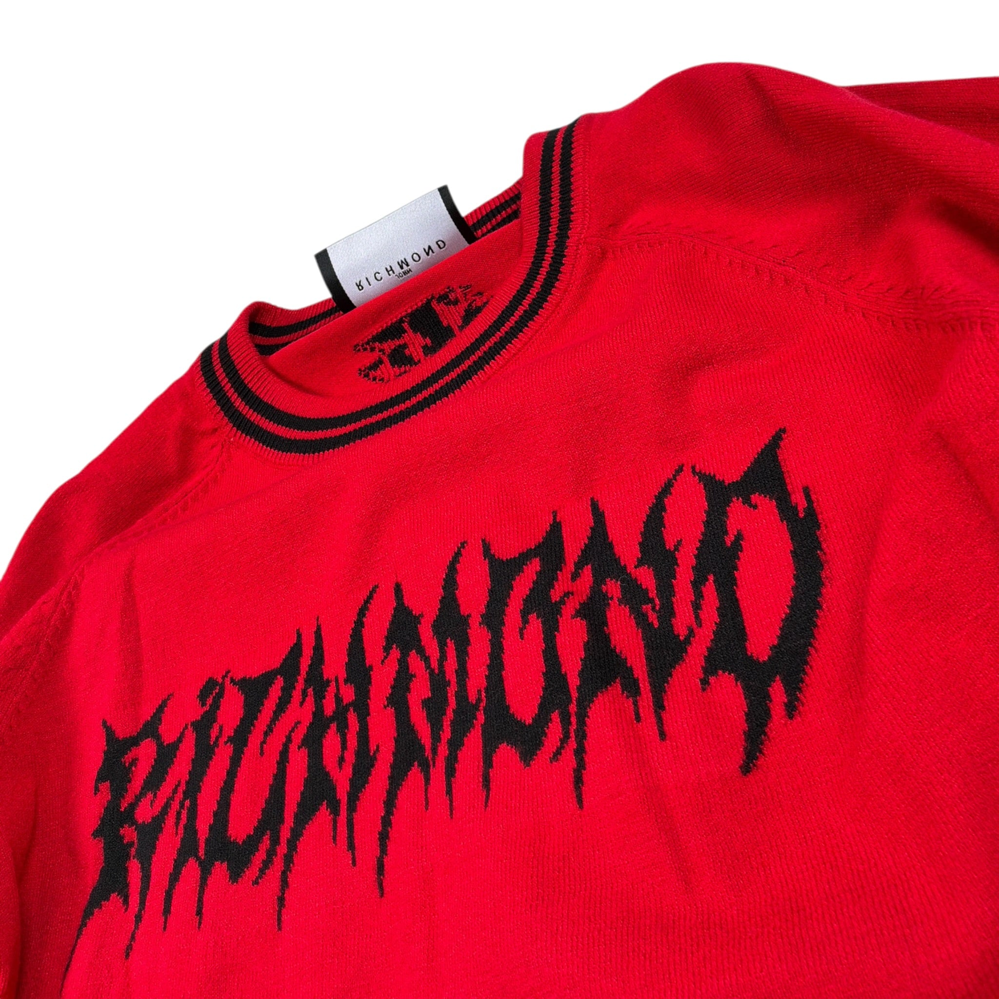 John Richmond Maglia tinta unita con Stampa Rosso per Bambino RBA26048MA ROSSO JOHN RICHMOND 