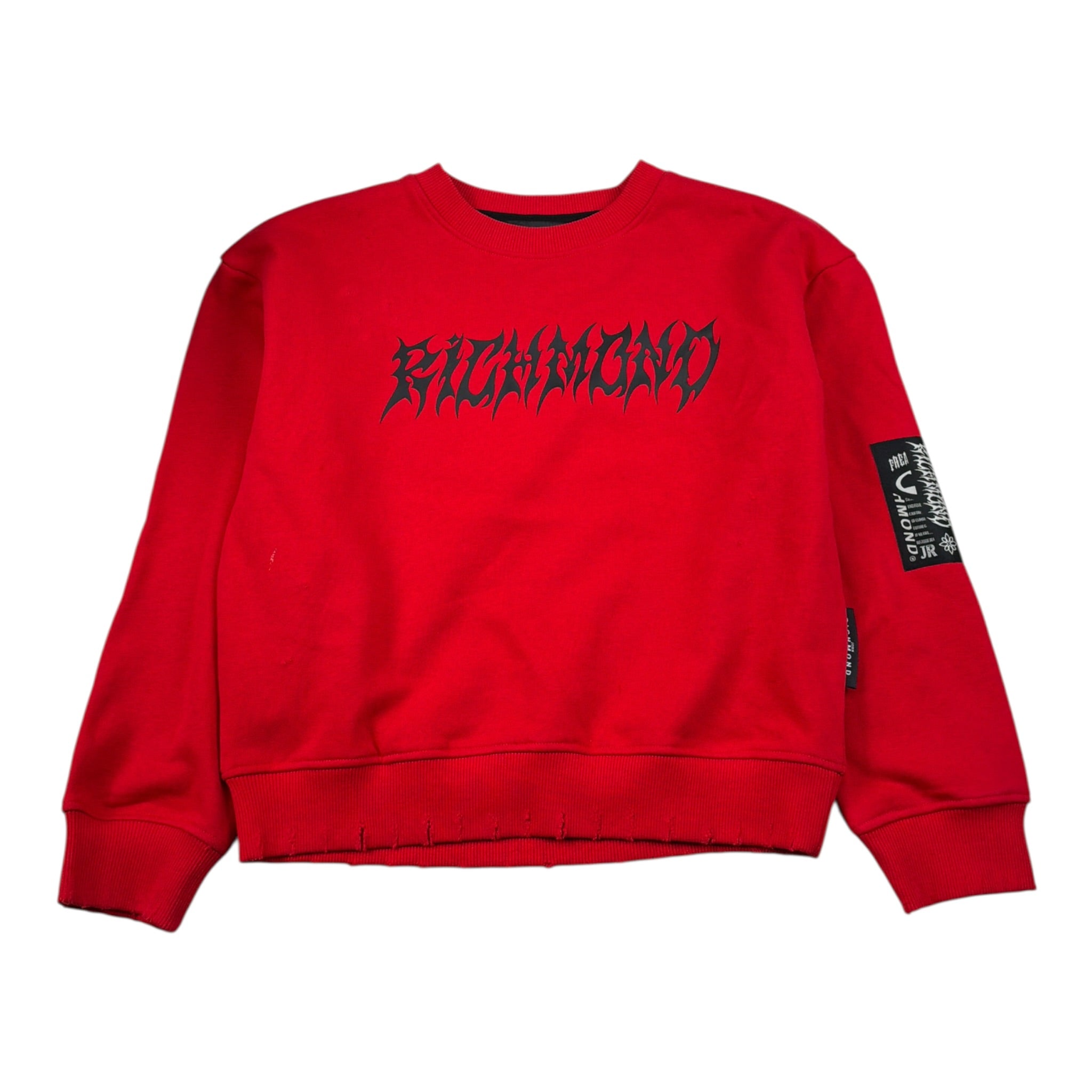 John Richmond Felpa tinta unita con Stampa Rosso per Bambino RBA26054FE ROSSO JOHN RICHMOND 