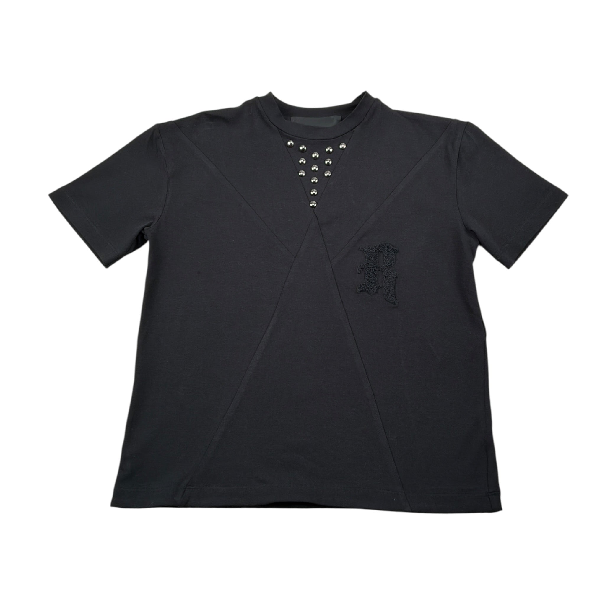 John Richmond T-Shirt tinta unita con Borchie Nero per Bambino RBA26056TS NERO JOHN RICHMOND 