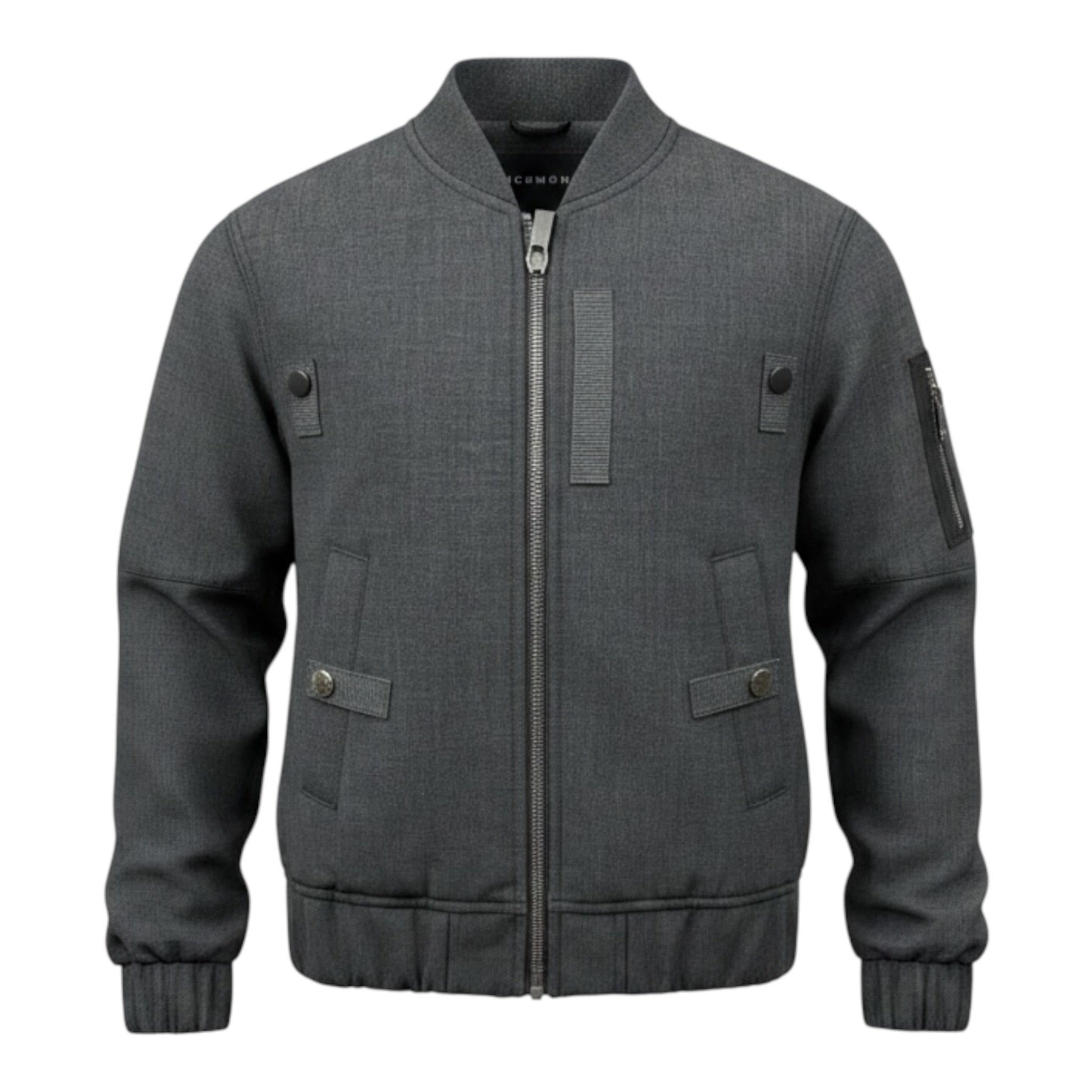 John Richmond Giubbino tinta unita con Zip Grigio per Bambino RBA26057GB GRIGIO JOHN RICHMOND 