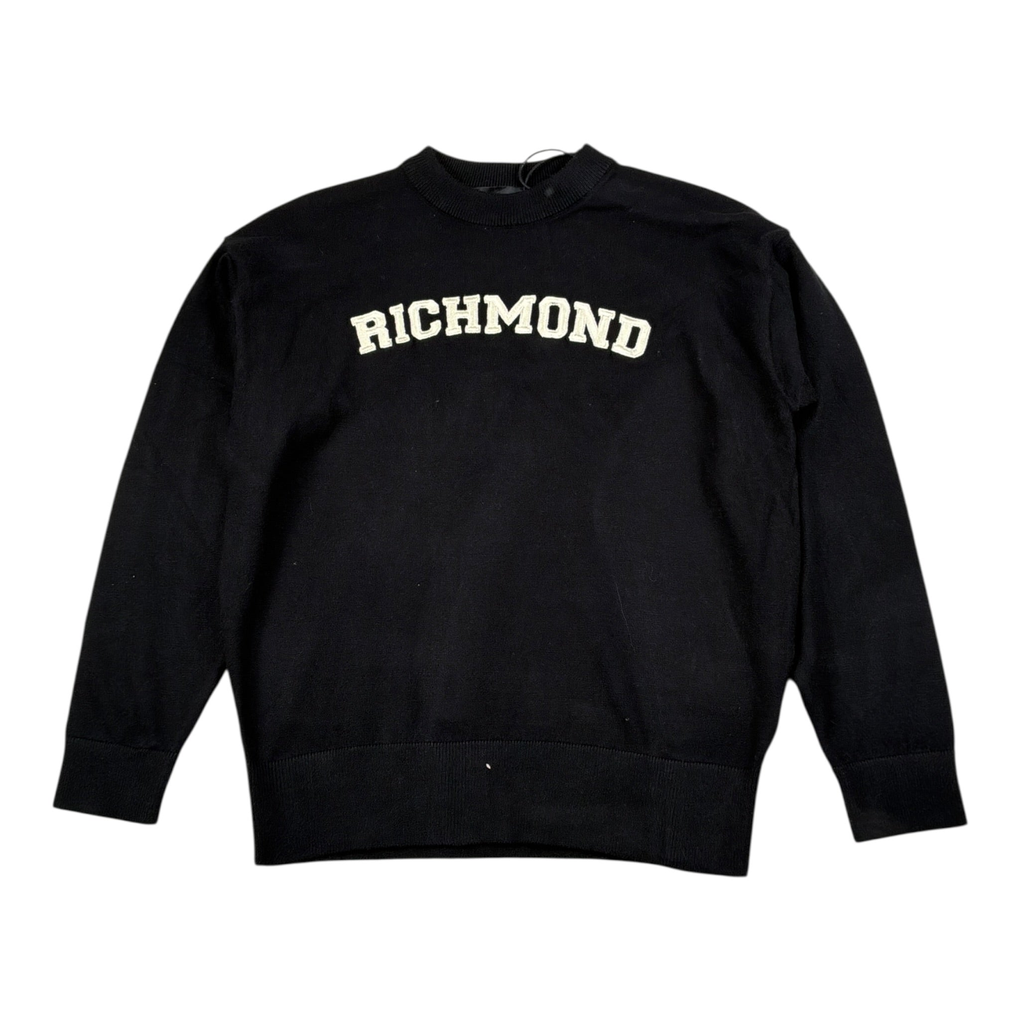 John Richmond Maglia tinta unita Girocollo con Stampa Nero per Bambino RBA26074MA NERO JOHN RICHMOND 