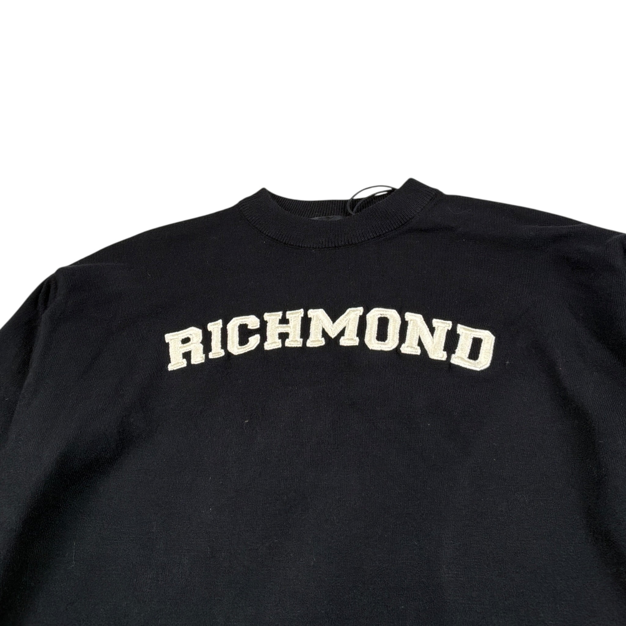 John Richmond Maglia tinta unita Girocollo con Stampa Nero per Bambino RBA26074MA NERO JOHN RICHMOND 