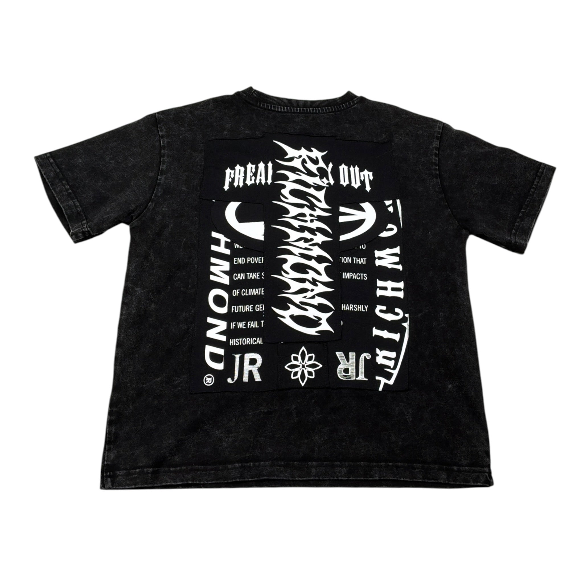 John Richmond T-Shirt tinta unita con Stampa Nero per Bambino RBA26078TS NERO JOHN RICHMOND 