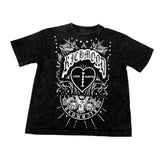 John Richmond T-Shirt tinta unita con Stampa Nero per Bambino RBA26078TS NERO JOHN RICHMOND 