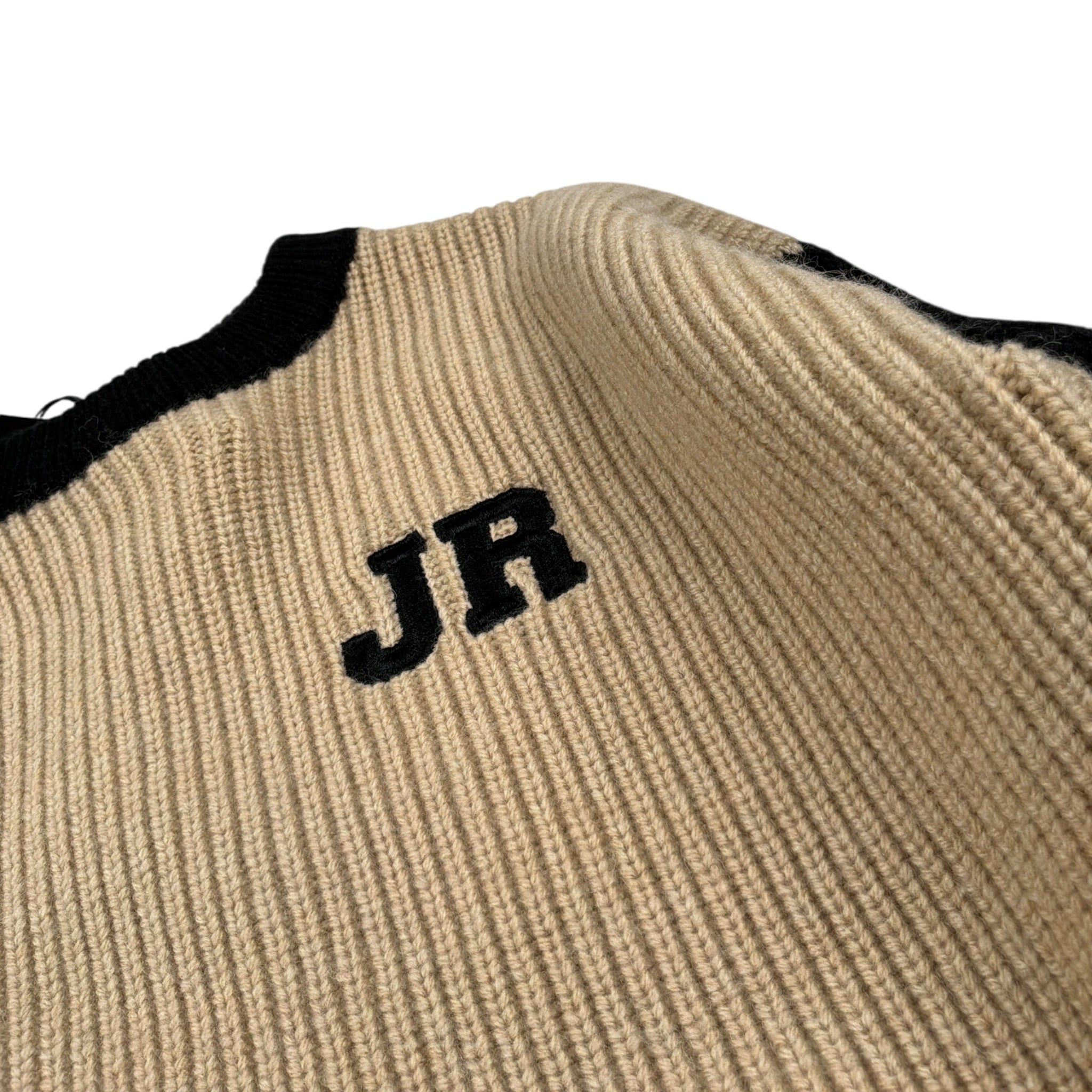John Richmond Maglia Bicolore con Stampa Beige/Nero per Bambino RBA26092MA BEIGE/NERO JOHN RICHMOND 
