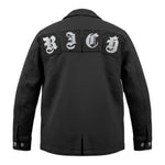 John Richmond Giubbino In Denim tinta unita con Stampa Nero per Bambino RBA26095CA NERO JOHN RICHMOND 