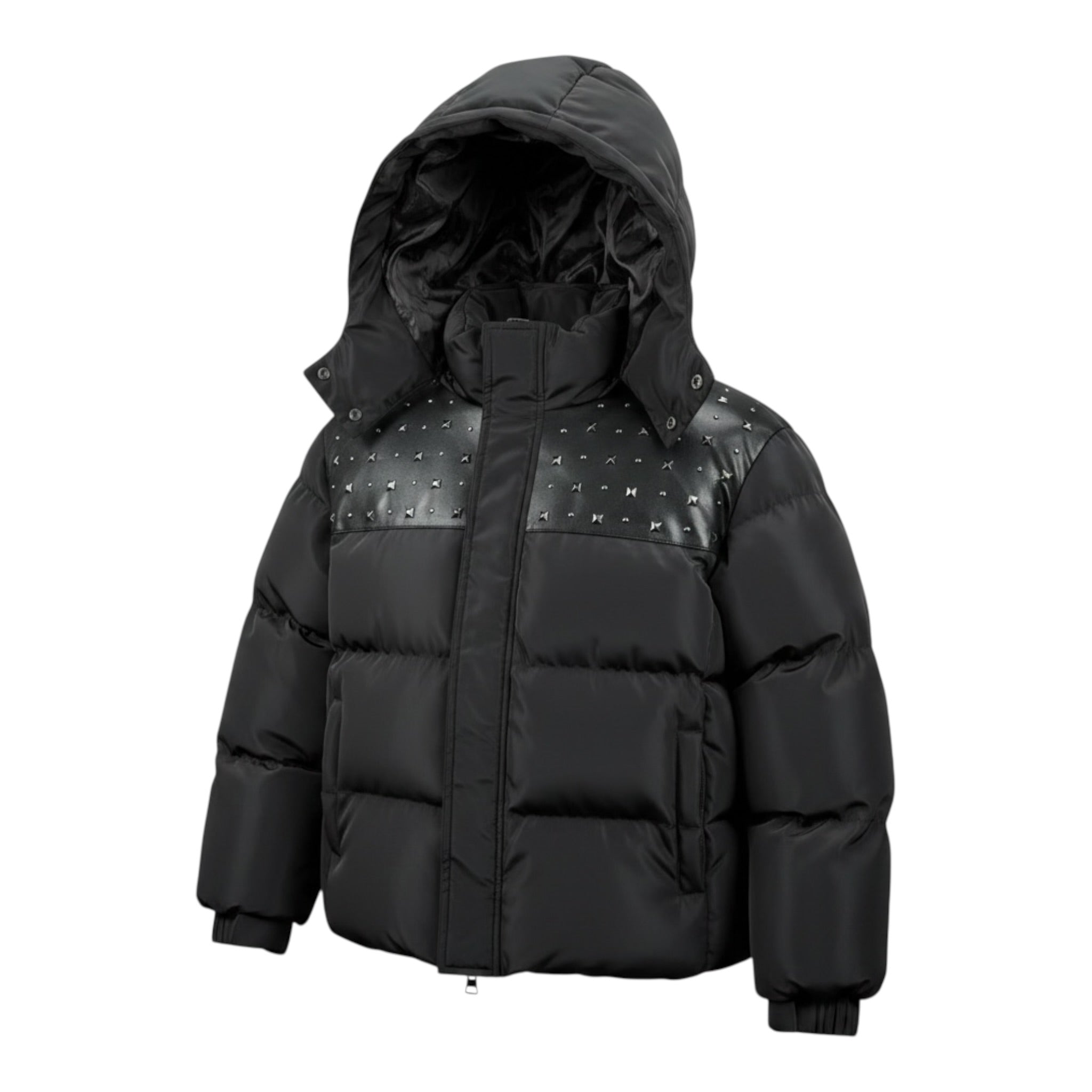 John Richmond Giubbino tinta unita con Zip E Cappuccio Nero per Bambino RBA26099PI NERO JOHN RICHMOND 