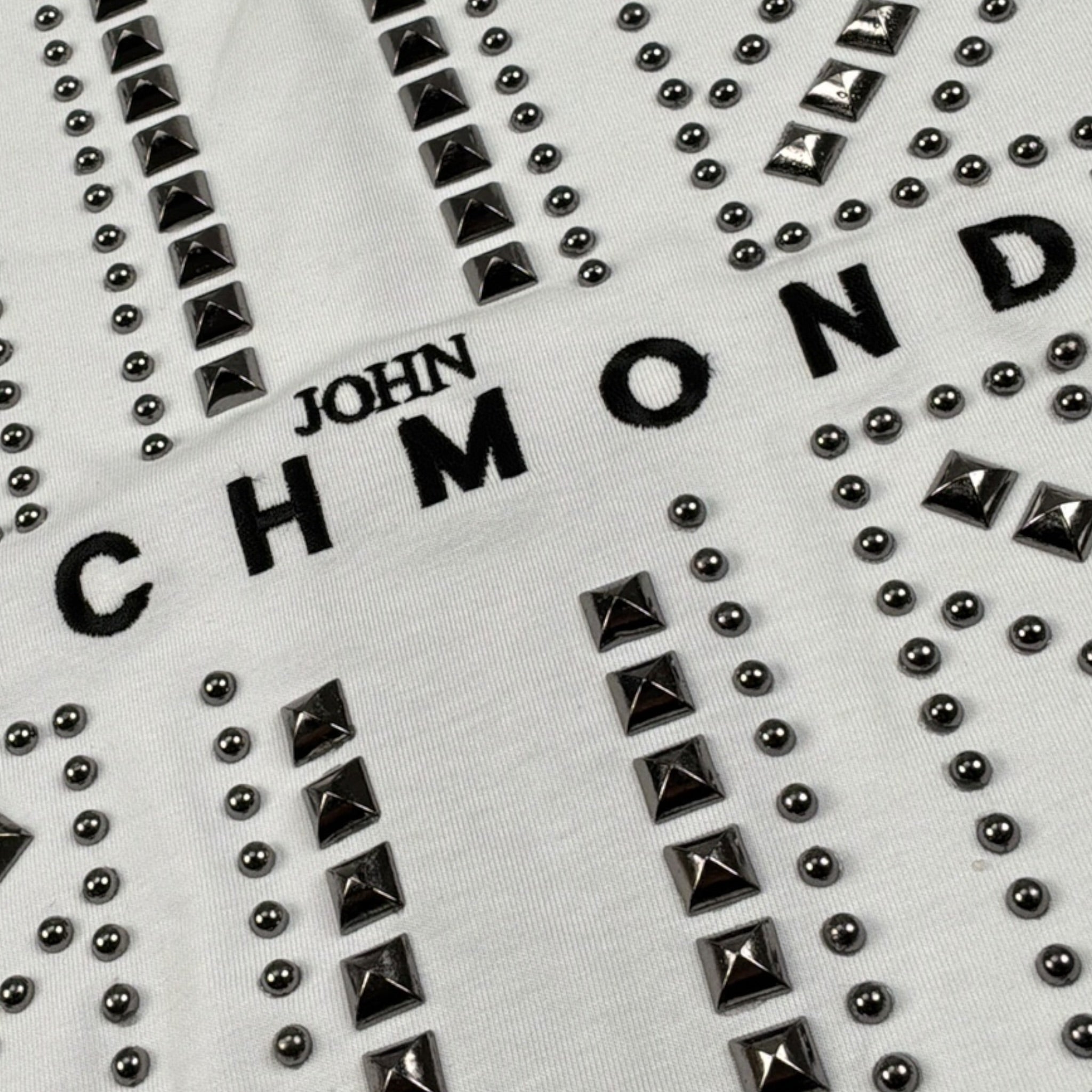 John Richmond T-Shirt tinta unita con Borchie Bianco per Bambino RBA26112TS BIANCO JOHN RICHMOND 