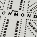 John Richmond Felpa tinta unita con Borchie Bianco per Bambino RBA26113FE BIANCO JOHN RICHMOND 