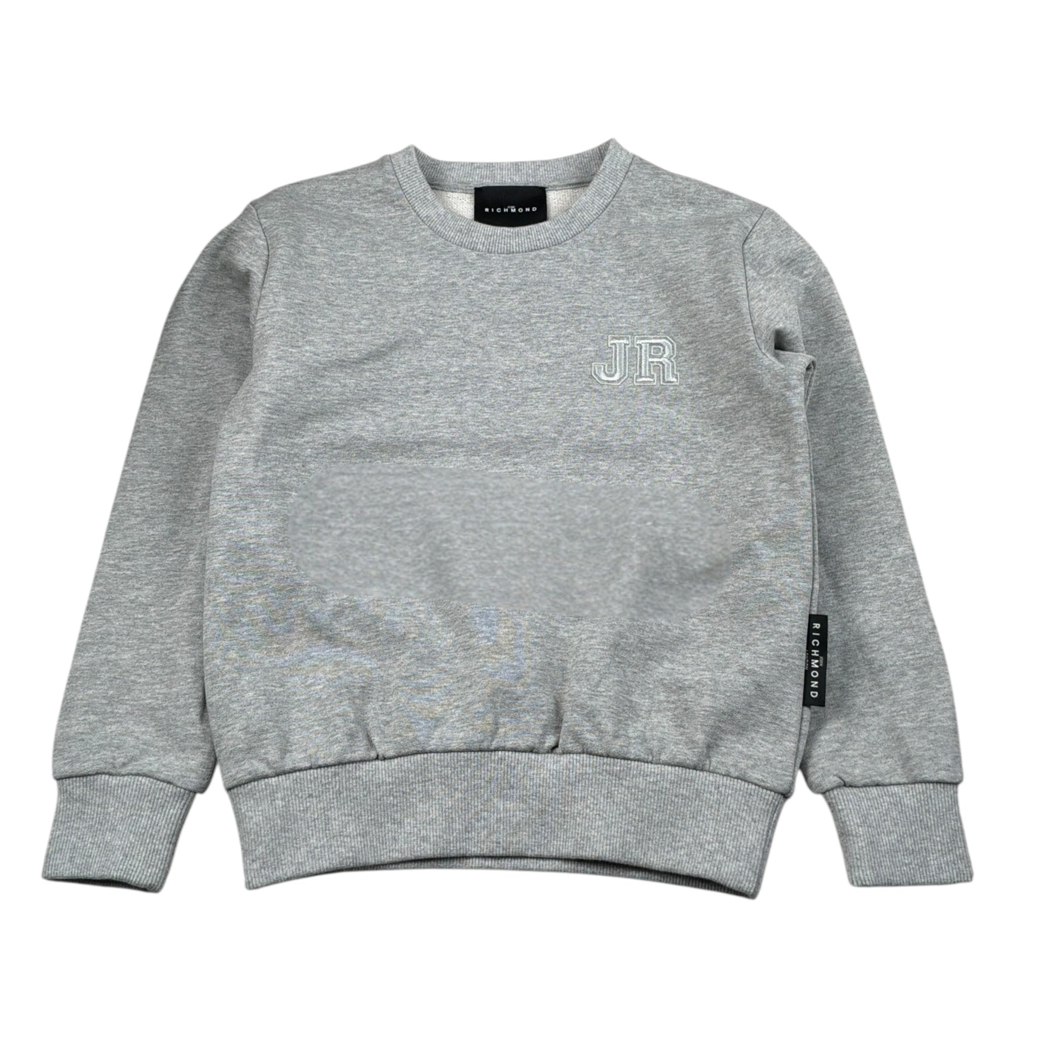 John Richmond Felpa tinta unita Girocollo con Logo Grigio per Bambino RBA26118FE GRIGIO JOHN RICHMOND 