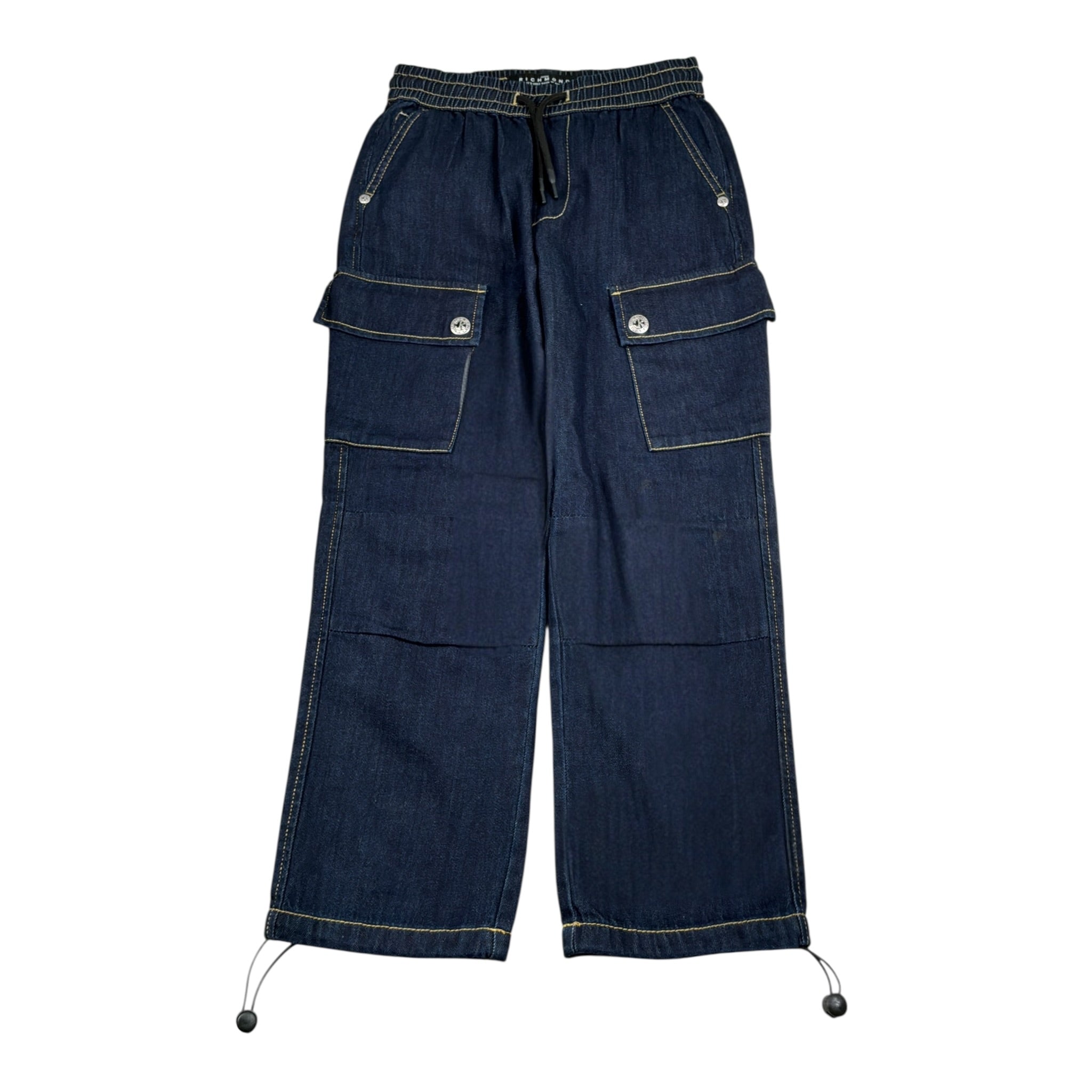 John Richmond Jeans tinta unita con Elastico In Vita Blu per Bambino RBA26134JE BLU JOHN RICHMOND 