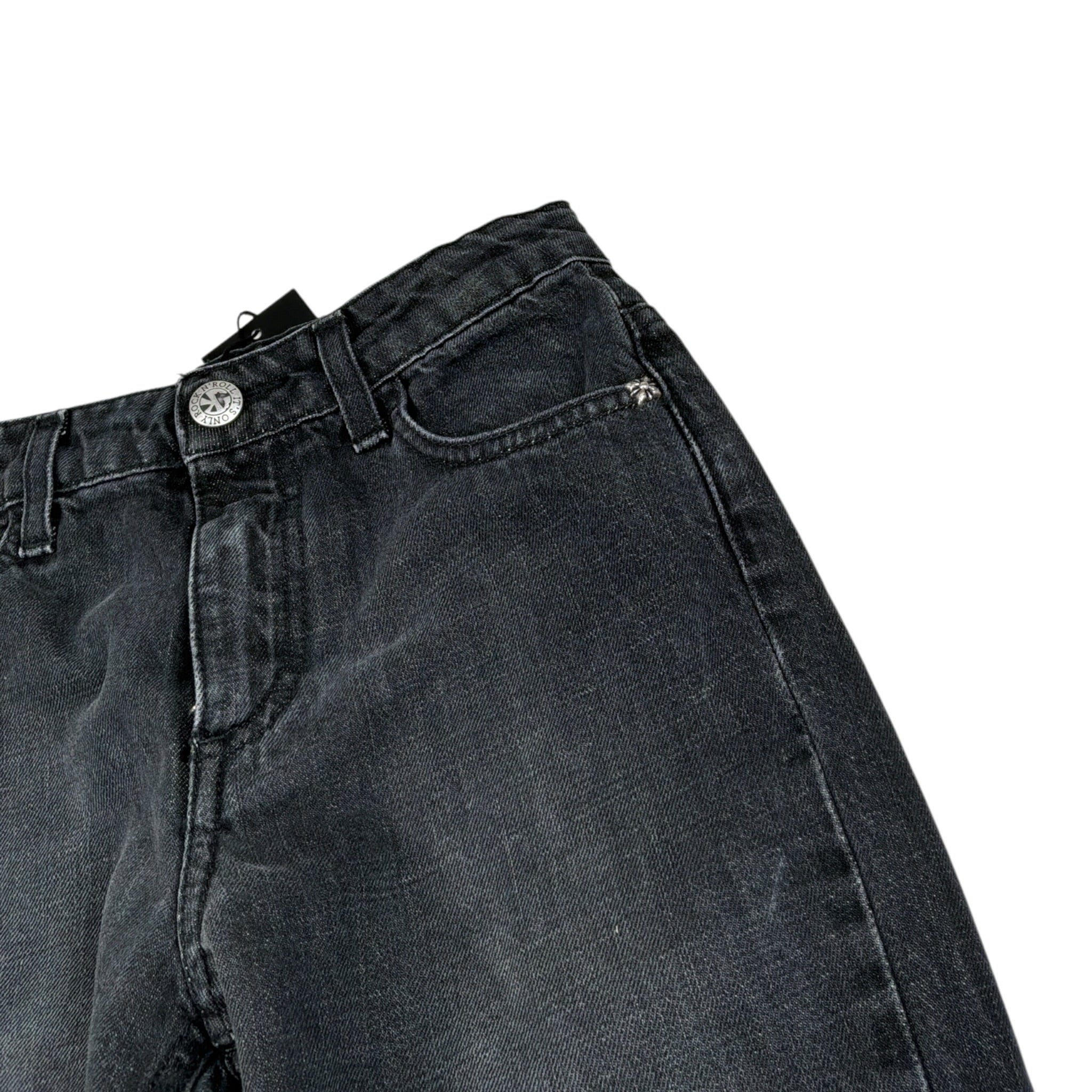 John Richmond Jeans tinta unita con Girovita Regolabile Nero per Bambino RBA26138JE NERO JOHN RICHMOND 