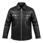 John Richmond Giubbino In Ecopelle tinta unita con Zip Nero per Bambino RBA26143CA NERO JOHN RICHMOND 