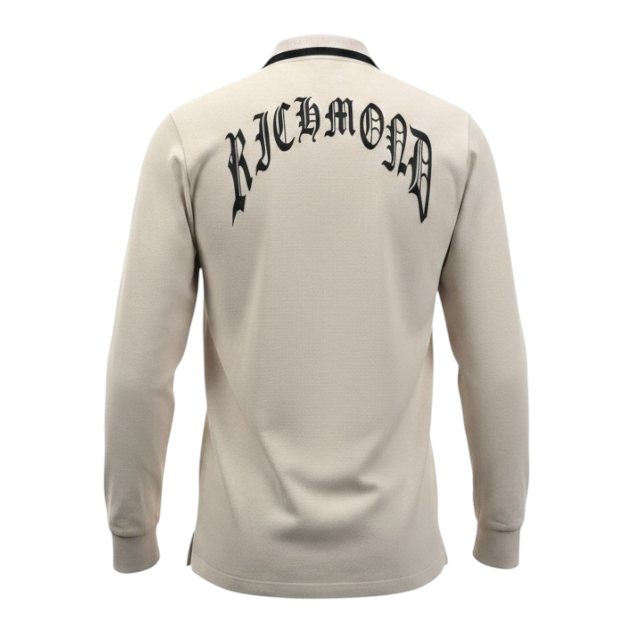 John Richmond Polo Manica Lunga tinta unita con Stampa Crema per Bambino RBA26162PO CREMA JOHN RICHMOND 