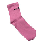 John Richmond Calzini tinta unita con Logo Rosa per Bambina RBA26165CZF ROSA JOHN RICHMOND 