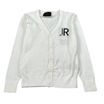 John Richmond Cardigan tinta unita con Stampa Bianco per Bambino RBA26169CD BIANCO JOHN RICHMOND 