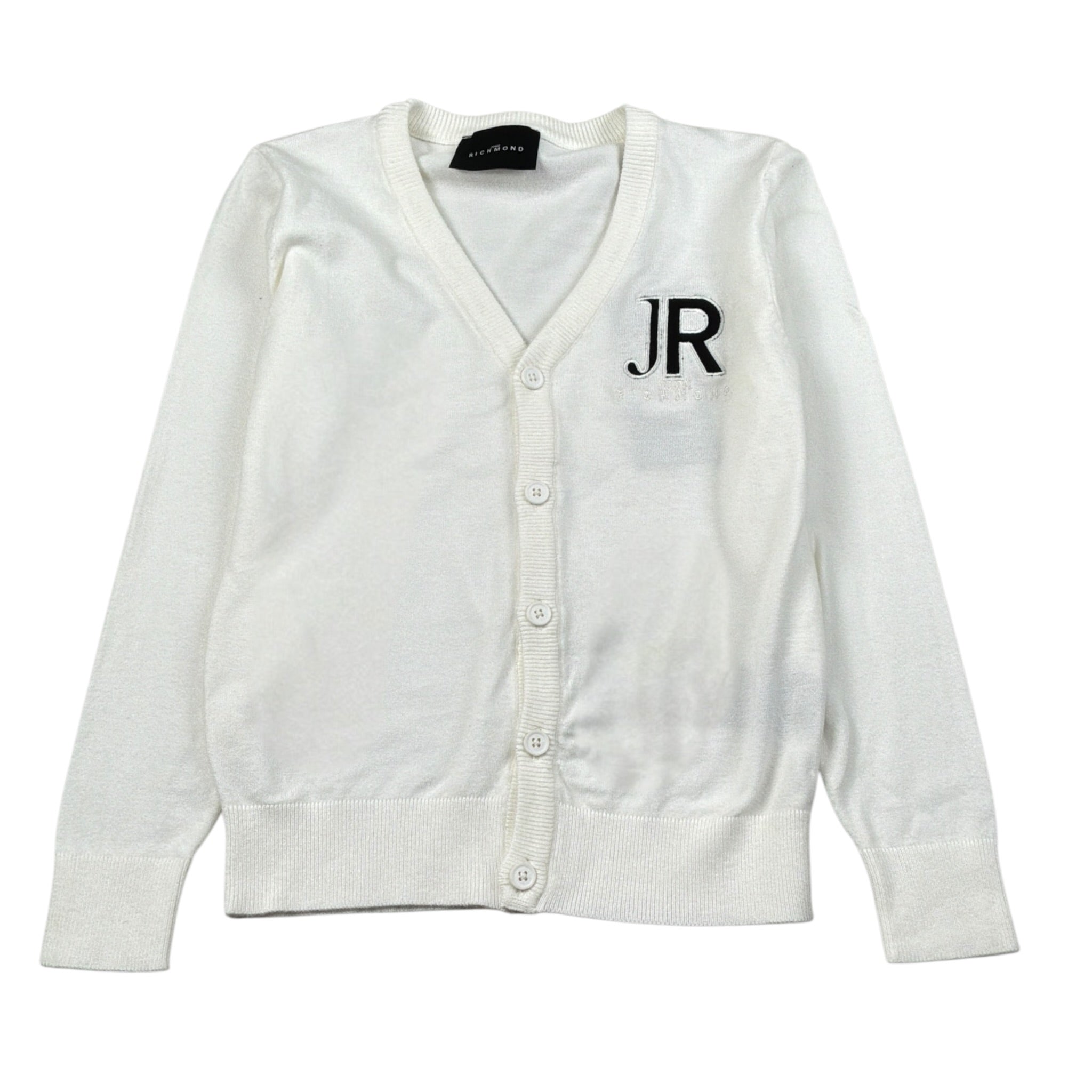 John Richmond Cardigan tinta unita con Stampa Bianco per Bambino RBA26169CD BIANCO JOHN RICHMOND 