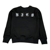 John Richmond Felpa Girocollo tinta unita con Stampa Nero per Bambino RBA26172FE NERO JOHN RICHMOND 