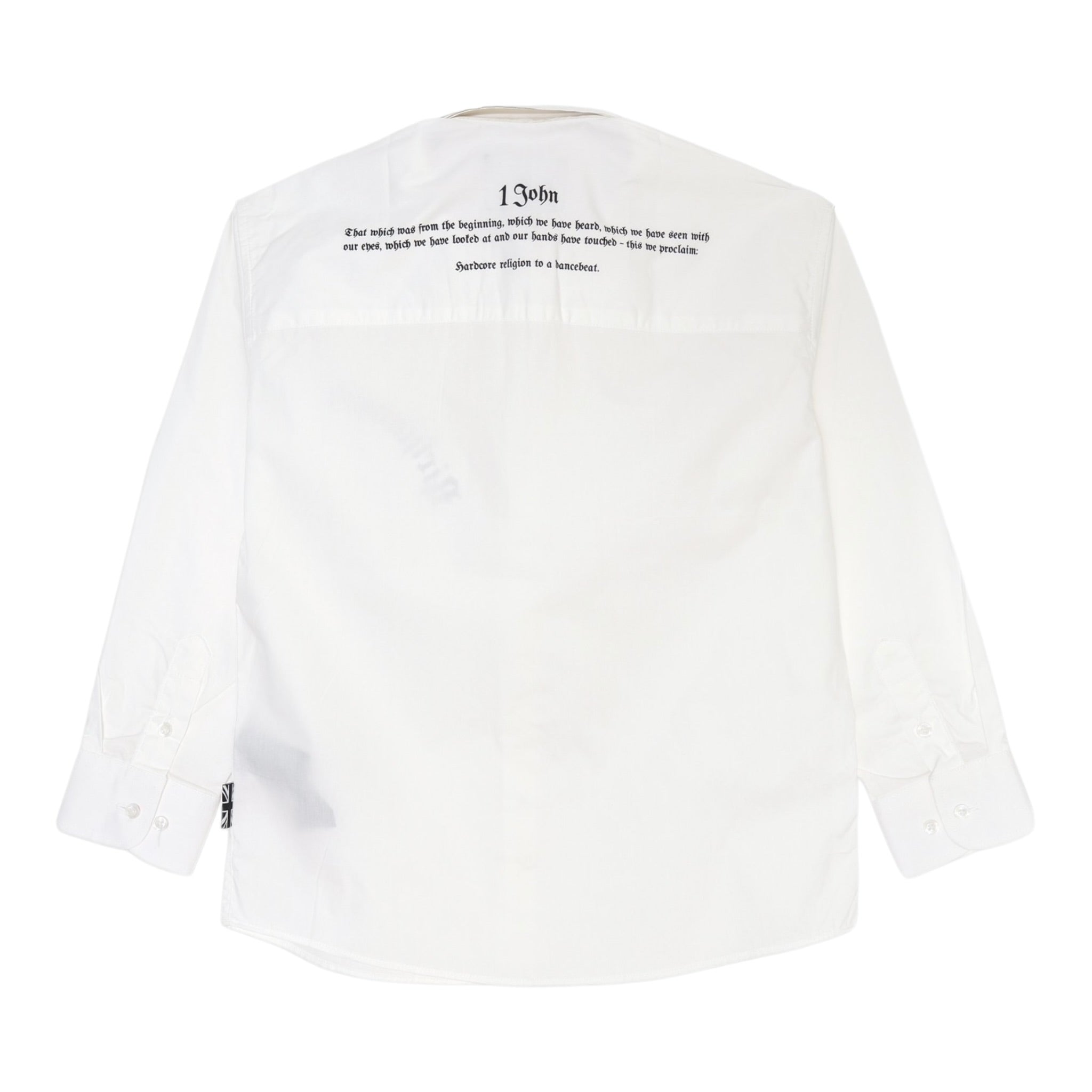 John Richmond Camicia tinta unita con Stampa Bianco per Bambino RBP25016CA BIANCO JOHN RICHMOND 