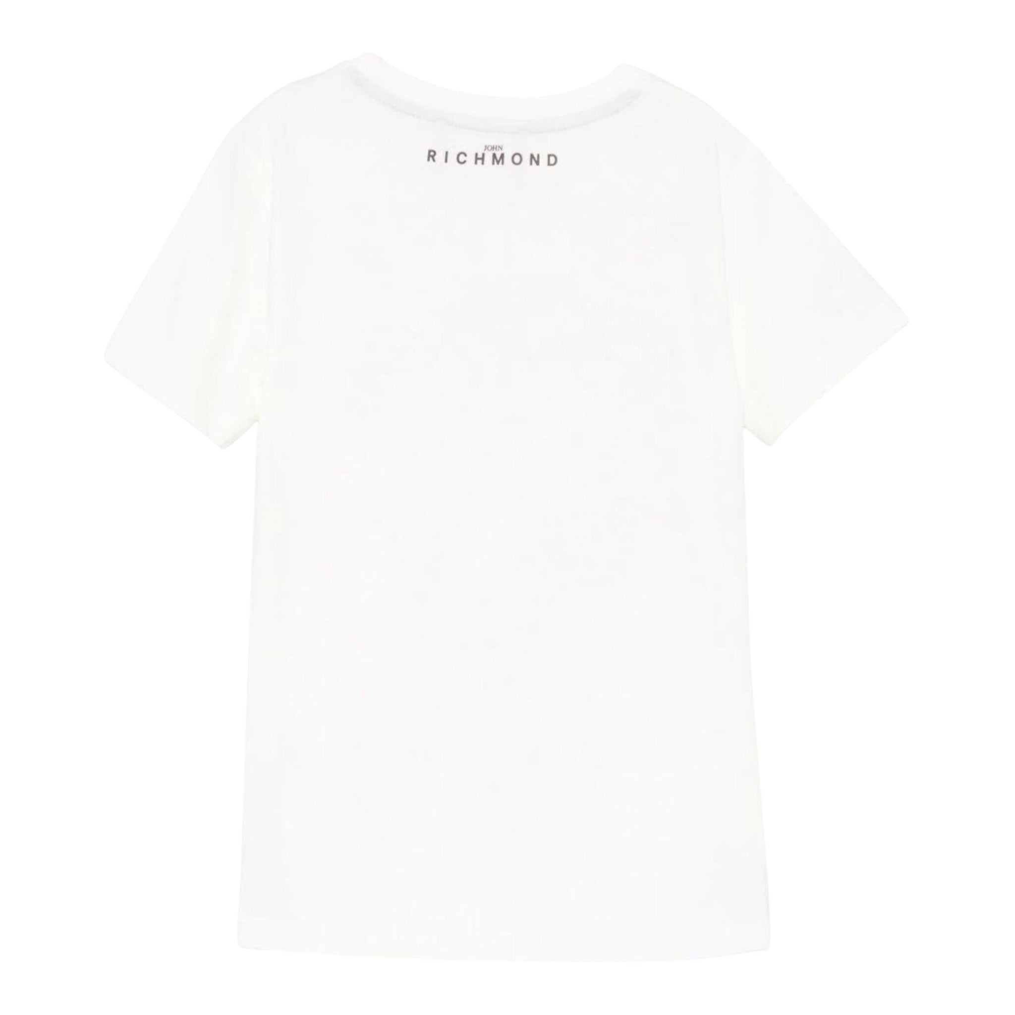 John Richmond T-Shirt tinta unita con Stampa Bianco per Bambino RBP25058TS BIANCO JOHN RICHMOND 