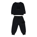 John Richmond Completo 2Pz Felpa-Pantalone Nero per Bambino RGA25002CFJ NERO JOHN RICHMOND 