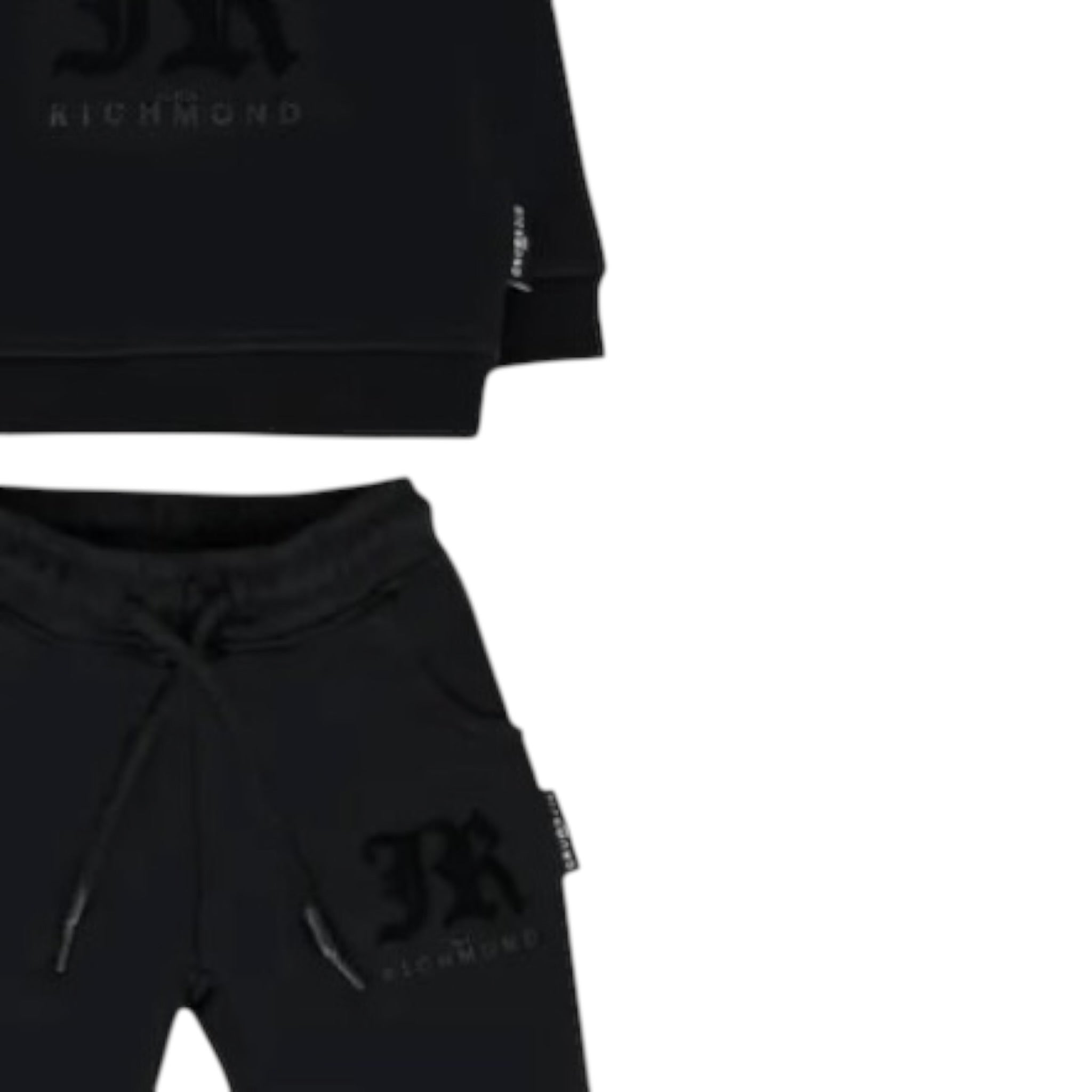 John Richmond Completo 2Pz Felpa-Pantalone Nero per Bambino RGA25002CFJ NERO JOHN RICHMOND 