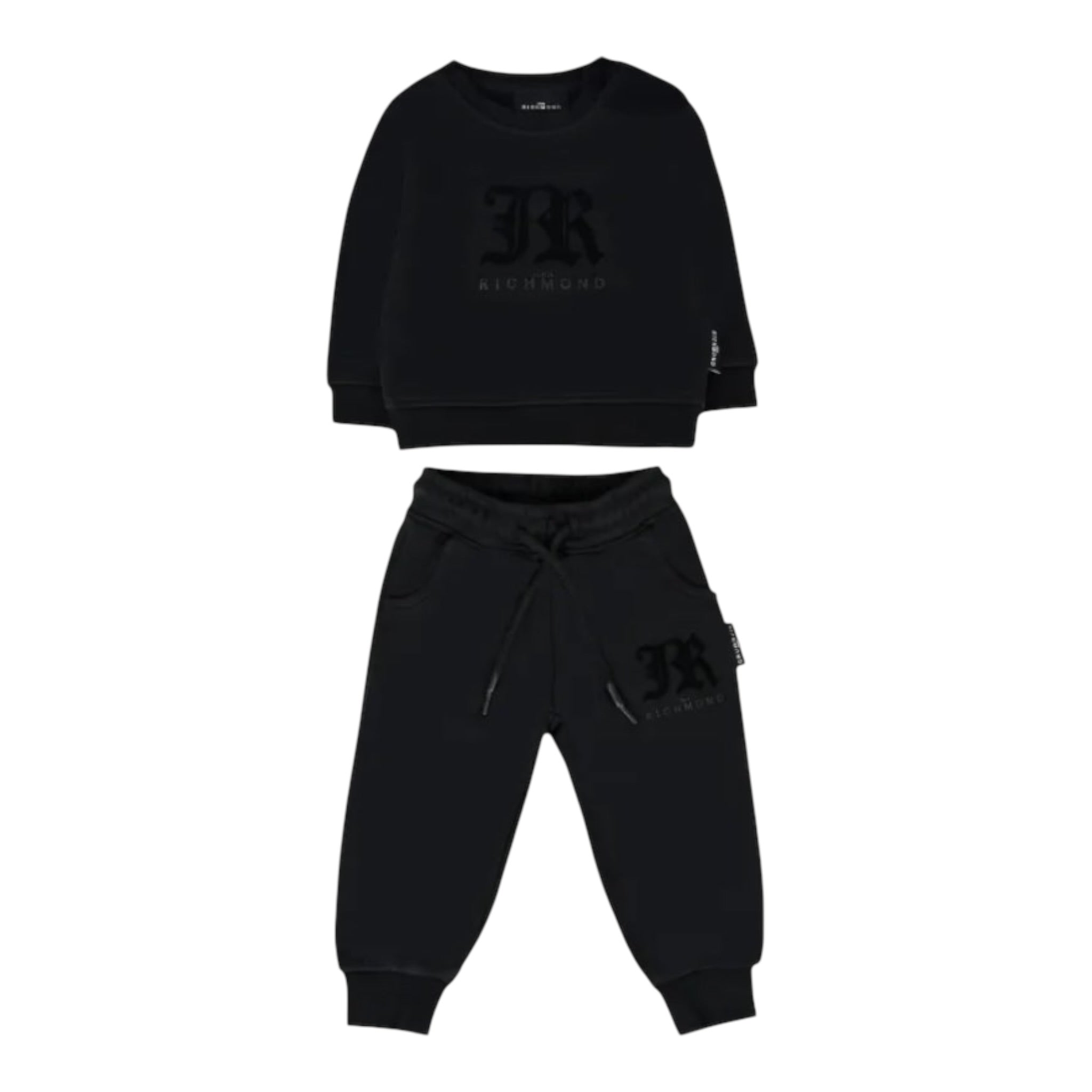 John Richmond Completo 2Pz Felpa-Pantalone Nero per Neonato RGA25002CF NERO JOHN RICHMOND 