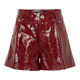 John Richmond Short tinta unita In Ecopelle Bordeaux per Bambina RGA25098SHJ BORDEAUX JOHN RICHMOND 