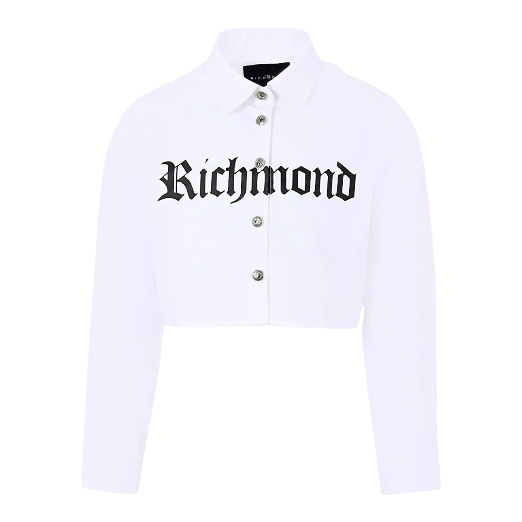 John Richmond Camicia Manica Lunga Itnta Unita Modello Crop Bianco per Bambina RGA25116CAJ BIANCO JOHN RICHMOND 