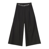 John Richmond Pantalone tinta unita Modello Palazzo Nero per Bambina RGA25216PAJ NERO JOHN RICHMOND 