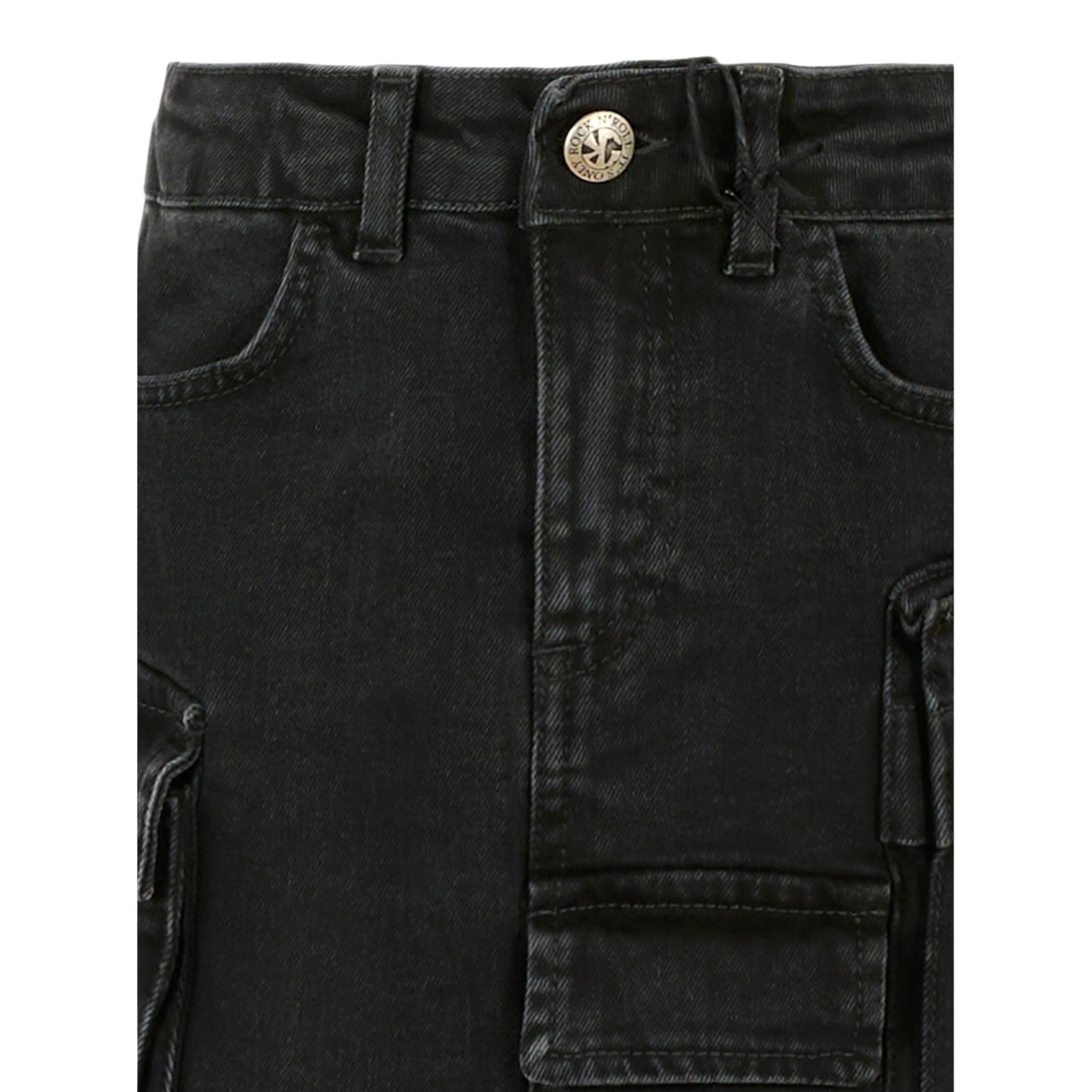 John Richmond Gonna In Denim tinta unita Nero per Neonata RGA25218GON NERO JOHN RICHMOND 