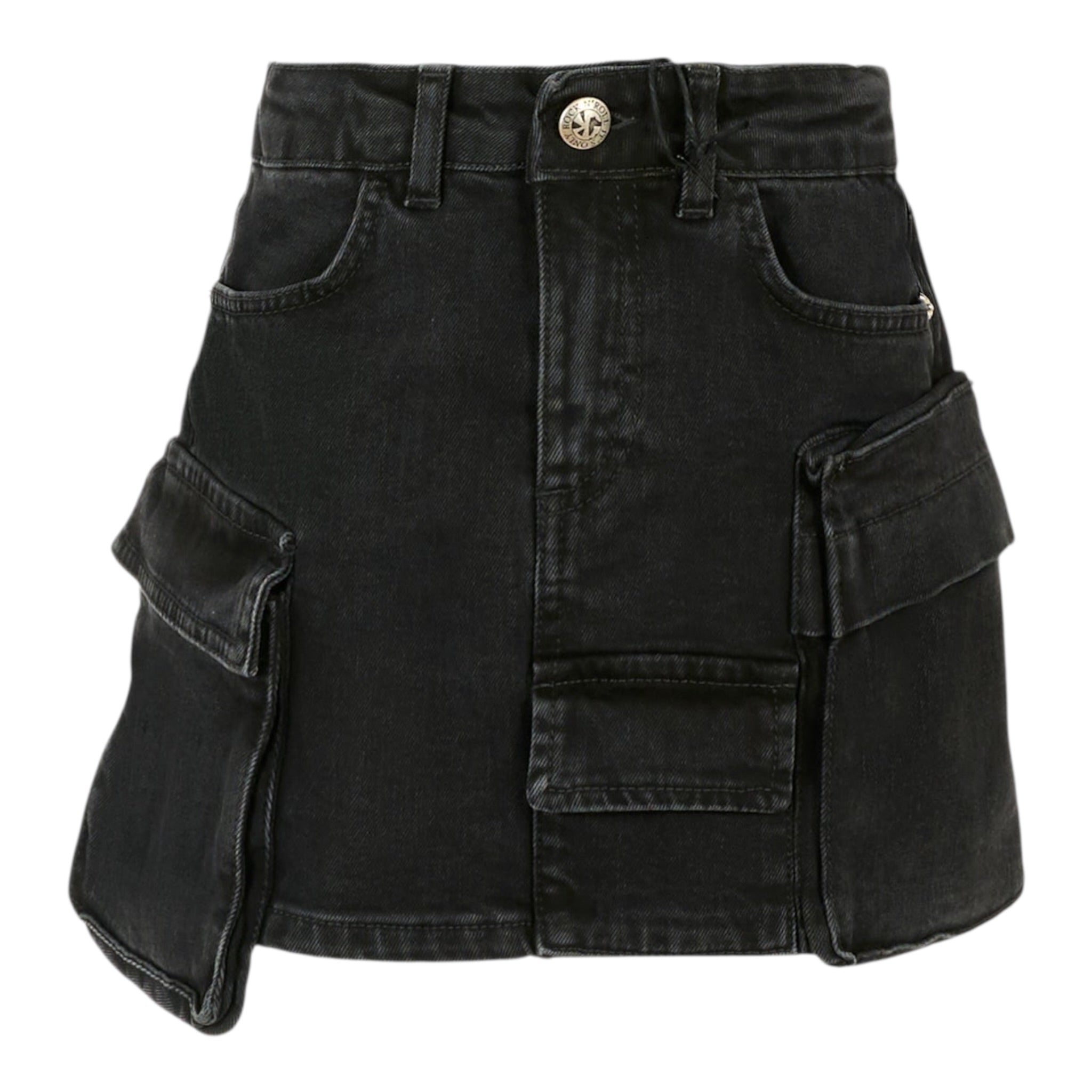 John Richmond Gonna In Denim tinta unita Nero per Neonata RGA25218GON NERO JOHN RICHMOND 