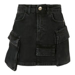 John Richmond Gonna In Denim tinta unita Nero per Bambina RGA25218GOX NERO JOHN RICHMOND 