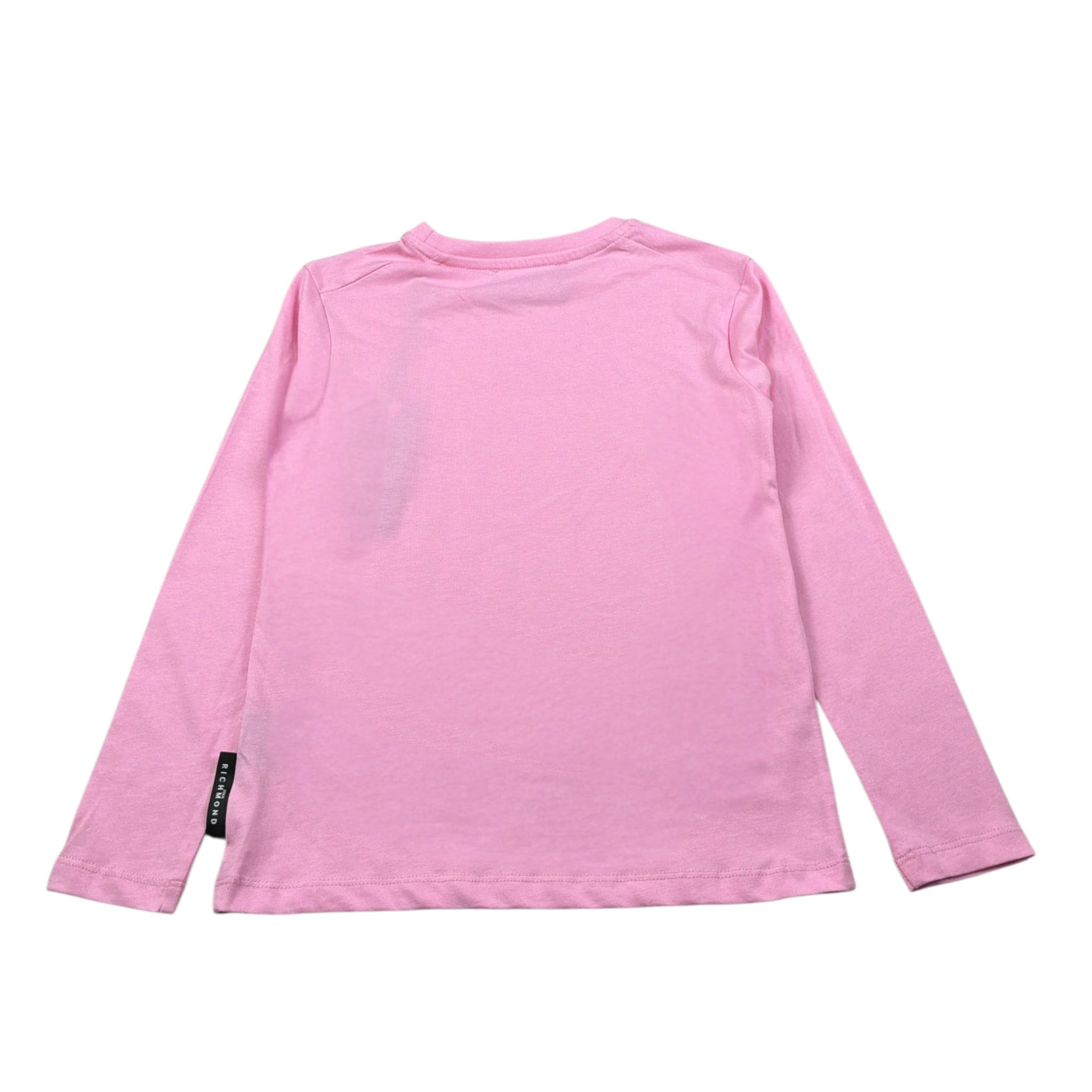 John Richmond Shirt Girocollo tinta unita con Logo Rosa per Bambina RGA26004TS ROSA JOHN RICHMOND 