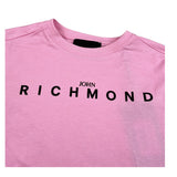 John Richmond Shirt Girocollo tinta unita con Logo Rosa per Bambina RGA26004TS ROSA JOHN RICHMOND 