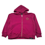 John Richmond Felpa con Zip E Cappuccio tinta unita Fuxia per Bambina RGA2600\FE FUXIA JOHN RICHMOND 
