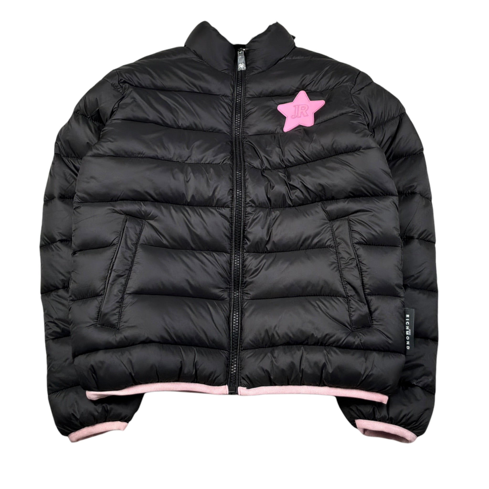 John Richmond Giubbino tinta unita con Zip Nero per Bambina RGA26011PI NERO JOHN RICHMOND 