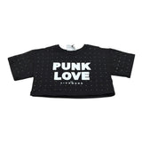 John Richmond T-Shirt Girocollo tinta unita con Logo Nero per Bambina RGA26013TS NERO JOHN RICHMOND 