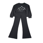 John Richmond Completo tinta unita 2Pz Felpa-Pantalone Nero per Bambina RGA26017CF NERO JOHN RICHMOND 