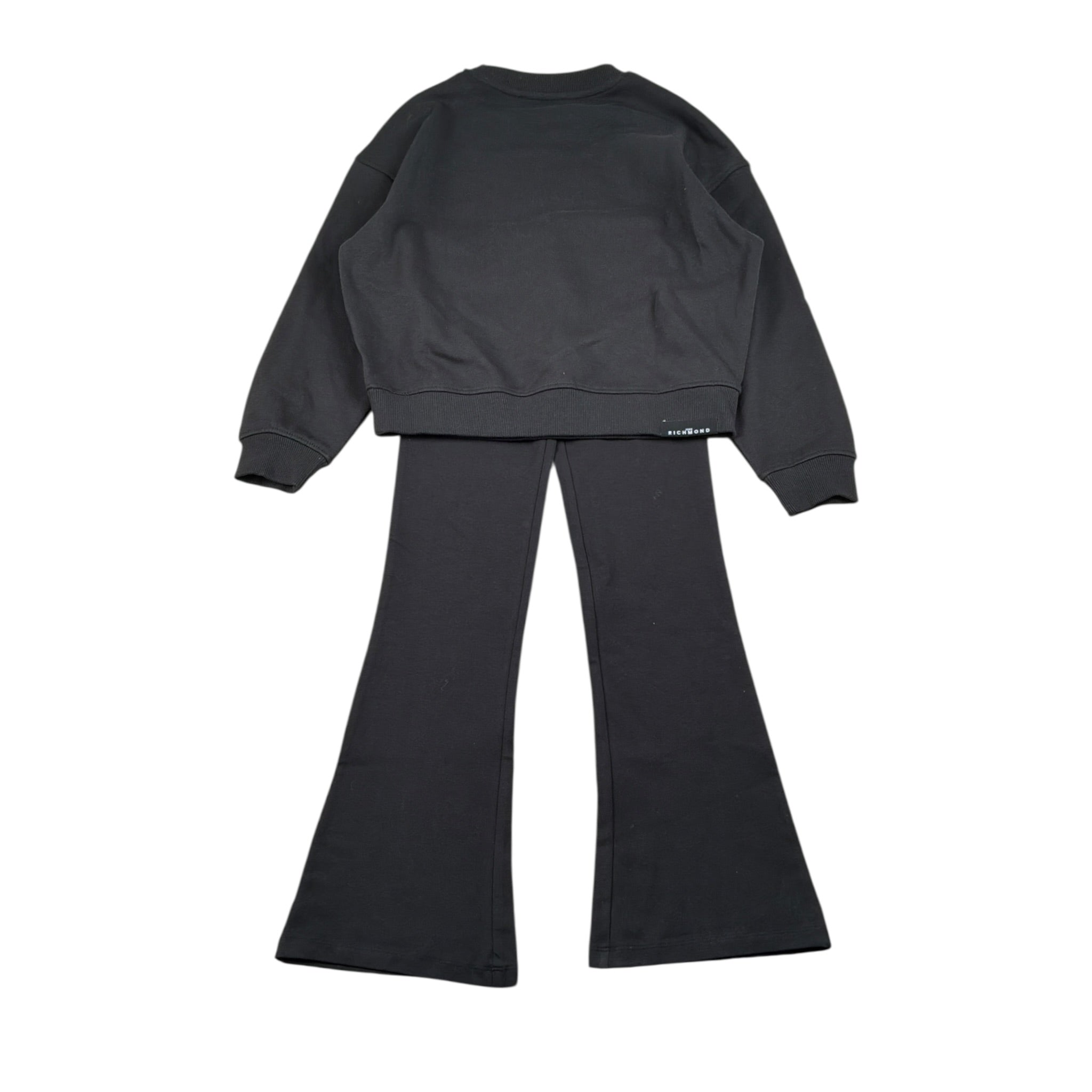 John Richmond Completo tinta unita 2Pz Felpa-Pantalone Nero per Bambina RGA26017CF NERO JOHN RICHMOND 