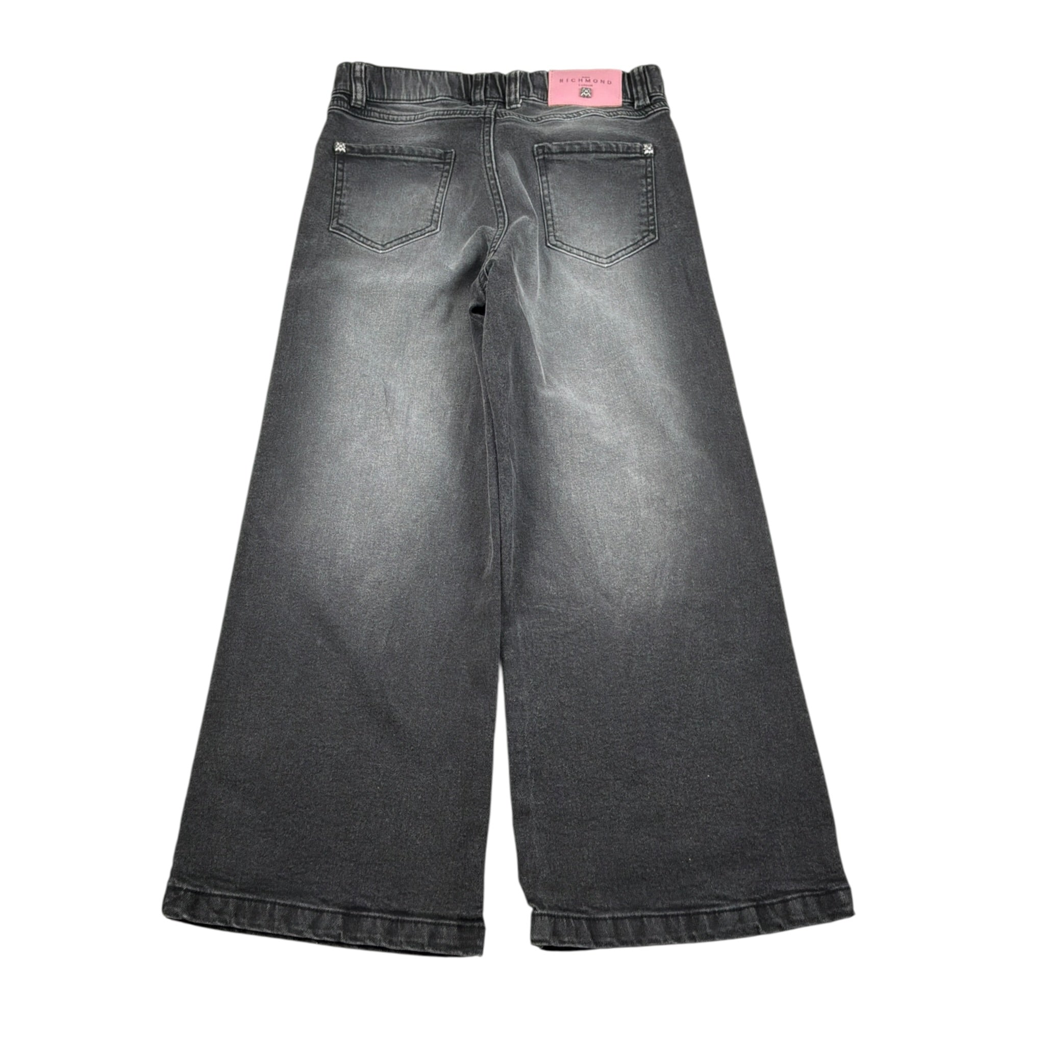 John Richmond Jeans tinta unita Modello A Palazzo Nero per Bambina RGA26024JE NERO JOHN RICHMOND 