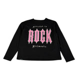 John Richmond Shirt tinta unita Girocollo con Stampa Nero per Bambina RGA26031TS NERO JOHN RICHMOND 