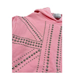 John Richmond Felpa Chiusa con Cappuccio tinta unita con Applicazioni Rosa per Bambina RGA26043FE ROSA JOHN RICHMOND 