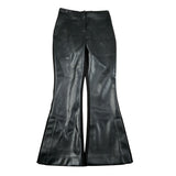 John Richmond Leggins Ecopelle tinta unita Modello A Zampa Nero per Bambina RGA26046LE NERO JOHN RICHMOND 