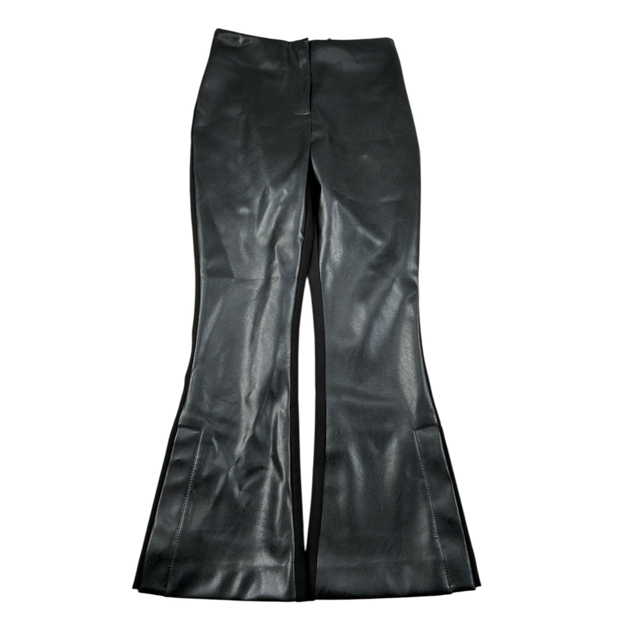 John Richmond Leggins Ecopelle tinta unita Modello A Zampa Nero per Bambina RGA26046LE NERO JOHN RICHMOND 