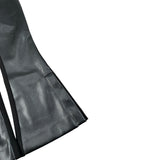 John Richmond Leggins Ecopelle tinta unita Modello A Zampa Nero per Bambina RGA26046LE NERO JOHN RICHMOND 