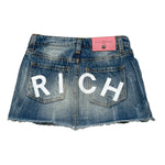 John Richmond Gonna In Denim tinta unita Xon Logo Azzurro per Bambina RGA26050GO AZZURRO JOHN RICHMOND 