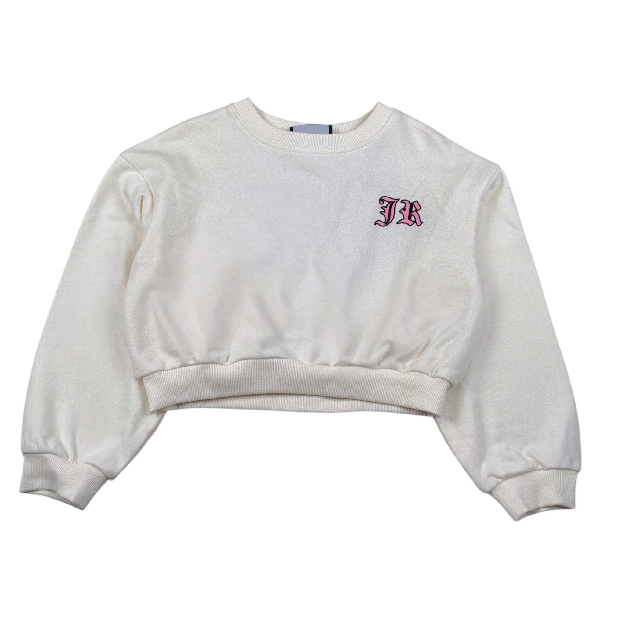 John Richmond Felpa tinta unita Modello Crop con Stampa Bianco per Bambina RGA26051FE BIANCO JOHN RICHMOND 