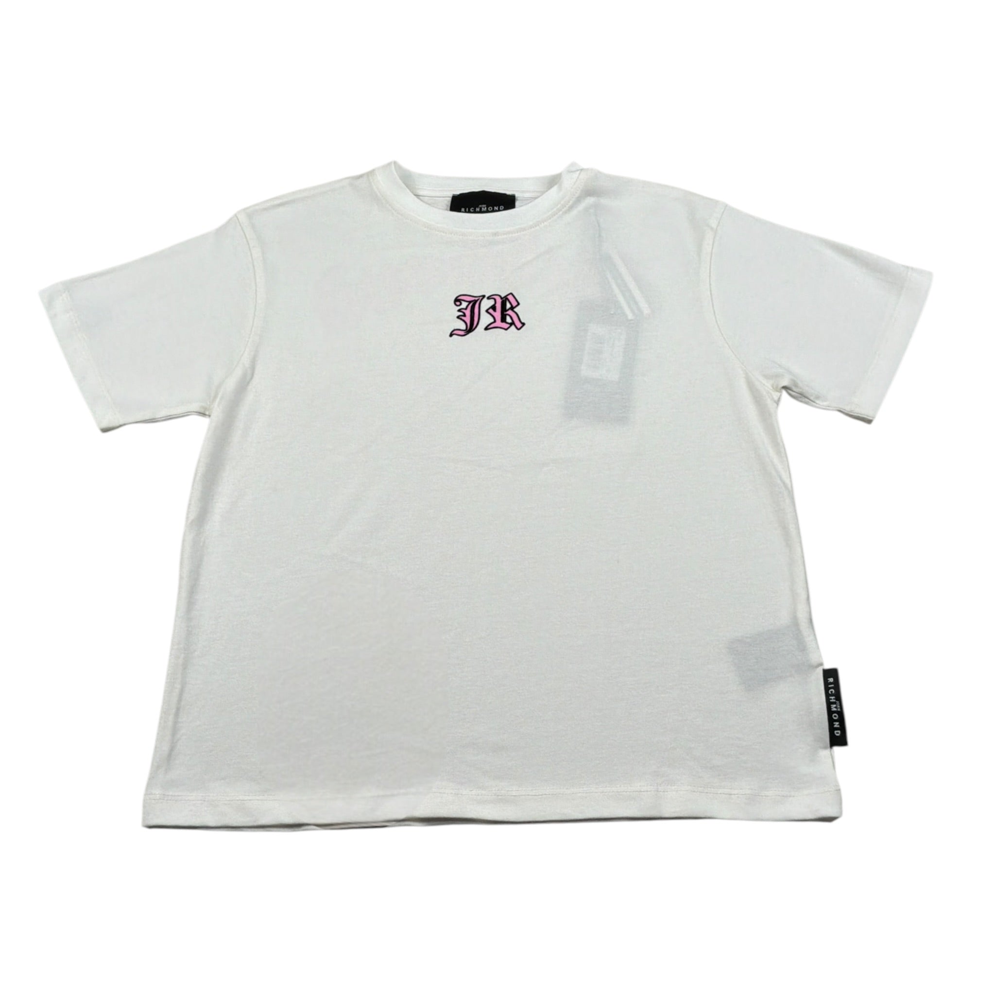 John Richmond T-Shirt Girocollo tinta unita con Logo Panna per Bambina RGA26053TS PANNA JOHN RICHMOND 