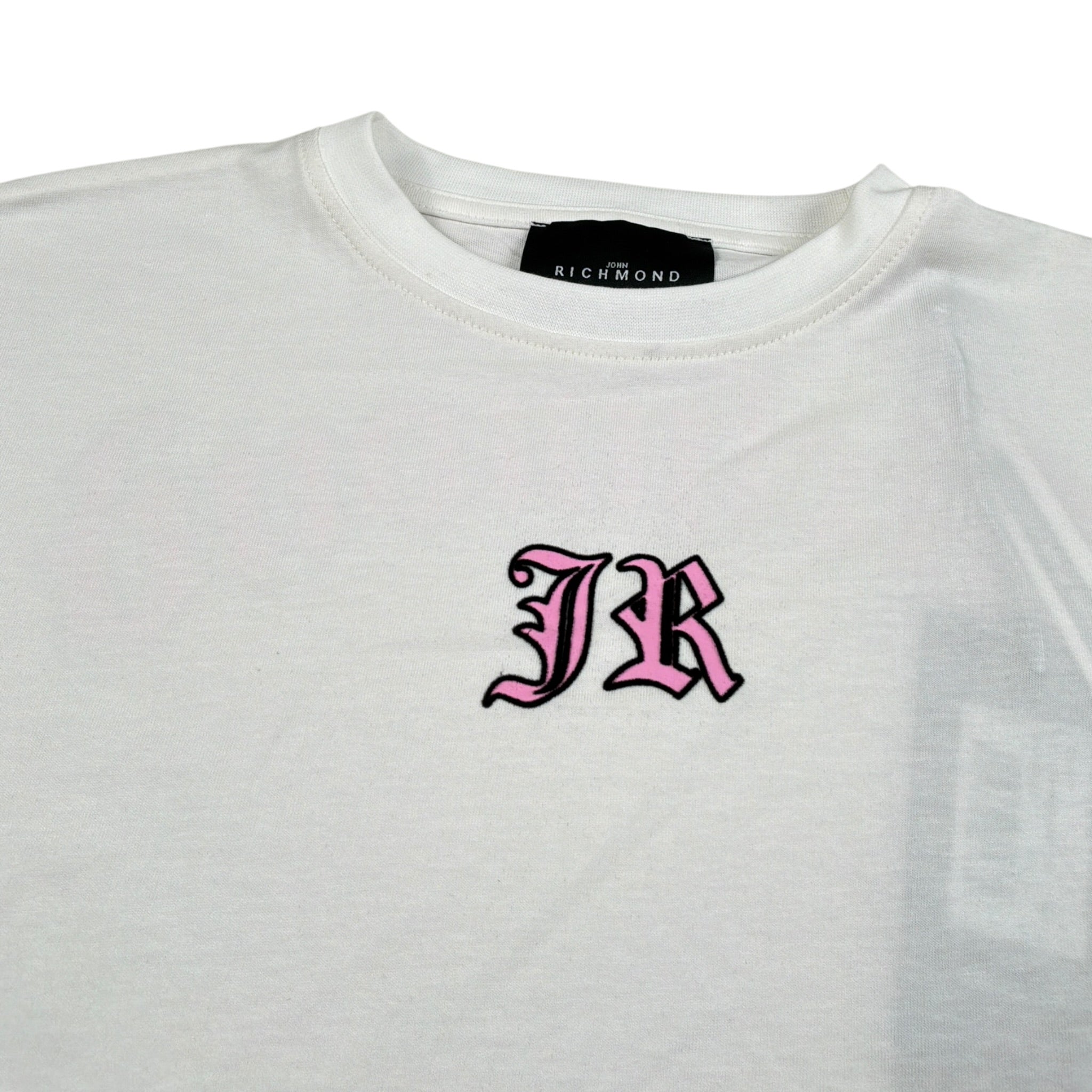 John Richmond T-Shirt Girocollo tinta unita con Logo Panna per Bambina RGA26053TS PANNA JOHN RICHMOND 